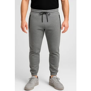 Erkek Gri Melanj Eşofman ALTI 3 İplik Şardonlu-P2118