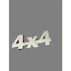 4x4 Metal Arka Bagaj Yazısı 8.5cm