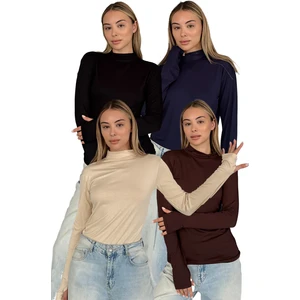 Rdk Giyim Kadın 4'lü Set Parmak Detaylı Body