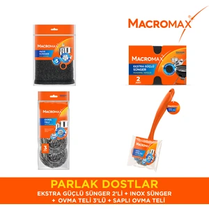 Parlak Dostlar Temizlik Seti Sünger ve Ovma Teli Paketi