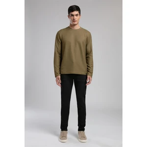 Lee Cooper Wayne Erkek O Yaka Sweatshirt Haki