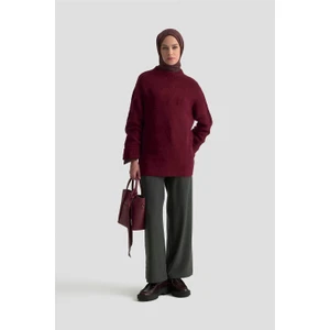 Düz Triko 25KD6001 Bordo