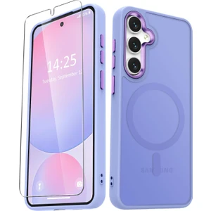 Kip GSM Samsung Galaxy A56 Uyumlu Ekran Koruyuculu Kılıf Magsafe Sarj Destekli Kamera Çıkıntılı Mat Kapak