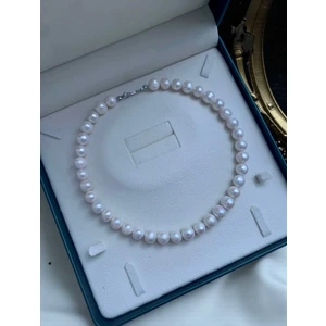 925 Ayar Gümüş Sertifikalı Doğal 10-11 mm Inci Kolye