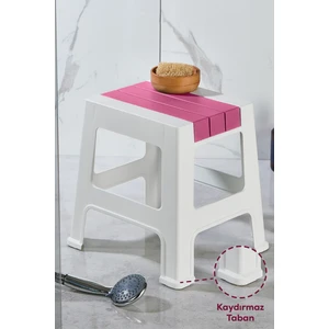 Plastik Küçük Tabure Pembe Pembe