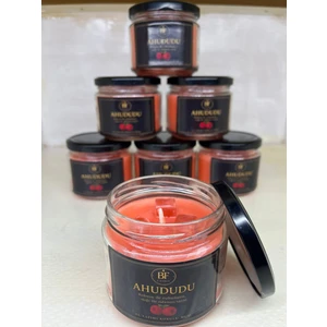 Bf Candle El Yapımı Ahududu Kokulu Mum – Kalıcı ve Yoğun Koku – Cam Kavanozda Dekoratif Mum