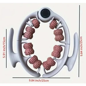 14 Tekerli Kas Gevşetici Sıkılaştırıcı Masaj Aleti Ayarlanabilir Lenf Drenaj Bacak Kol Selülit Pembe