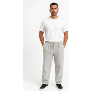 Erkek Fitilli Kadife Cepli Buggy Pantolon Oversize Rahat Kalıp - Gri