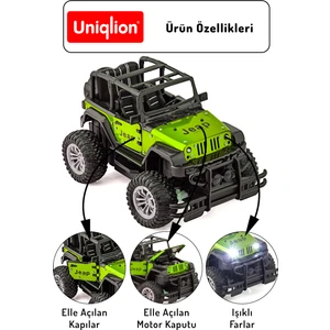 Uzaktan Kumandalı Işıklı Metal Arazi Aracı