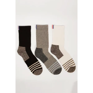 Katia & Bony 3 lü Paket Shaftless Golf Soket Çorap Siyah/Beyaz/Gri