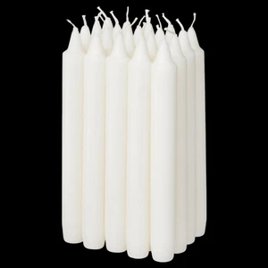 Kyandoru - Jubla Serisi Şamdan Mumu (10'lu Paket), 22 Cm, +/- 6,5 Saat, Sert, Kokusuz, Şık, Kaliteli