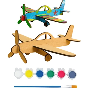 Model Ahşap Boyanabilir Uçak - Uçak Boyama Etkinlik - Uçak Tasarım Aktivite