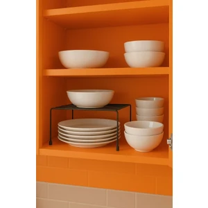 4 Ayaklı Düzenleyici Dolap Içi Düzenleyici Tabak Organizeri Siyah