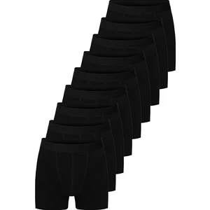 Siyah Erkek 9'lu Paket Pamuklu Boxer