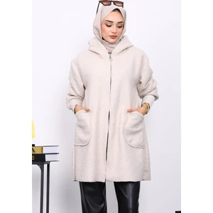İmaj Butik Taş Fermuarlı Cepli Buklet Kaban