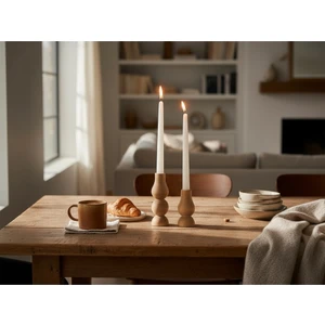 U Atölye El Yapımı Dekoratif Mumluk Şamdan 2’li Set