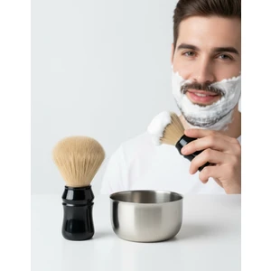 Klasik Tıraş Seti – Ahşap Saplı Fırça & 304 Paslanmaz Çelik Tıraş Tası  722292