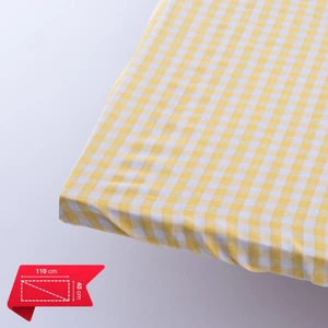 15 Adet Lastikli Okul Sıra Örtüsü ve Öğretmen Masa Örtüsü (Pamukludur)  Sarı Pötikare