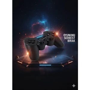  pl-2596 usb gamepad oyun kolu pc, laptop, ps3 uyumlu, ergonomik rubber kaplama analog joystick