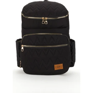 Anne Bebek Bakım Sırt Çantası Nakışlı Bondit Hafif Kumaş 3 Termal Biberon Gözlü Su Geçirmez Fonksiyonel Omuz Çantası