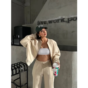 Kadın Şardonlu Üç Iplik Kışlık Eşofman Takımı