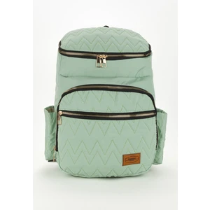 Anne Bebek Bakım Sırt Çantası Nakışlı Bondit Hafif Kumaş 3 Termal Biberon Gözlü Su Geçirmez Fonksiyonel Omuz Çantası