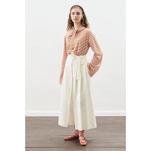 Etek Görünümlü Pantolon Ekru