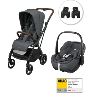 Leona2-Pebble 360 Pro Tek Elle Katlanabilen Çift Yönlü Seyahat Sistem Bebek Arabası Grap