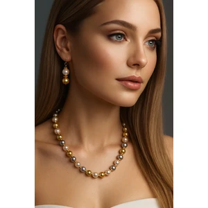 Solare Accessories Gerçek Mayorka Incisi Kolye Seti