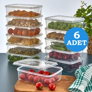 Şeffaf Kapaklı Saklama Kabı Derin Dondurucu-Mikro Dalgada Kullanılabilir Erzak Saklama Kabı