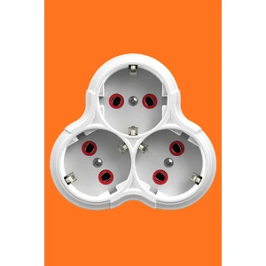 3’lü Priz Topraklı 3lü Papatya Golyat Priz, 3x Çoklu Priz