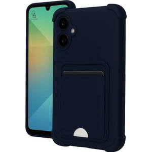 Samsung Galaxy A07 Uyumlu Arka Kamera Korumalı Kart Koyulabilen Silikon Kartlıklı Kılıf Kapak