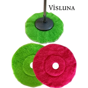 ( 1 Adet ) Standart Ölçü Yuvarlak Döner Başlıklı Yedek Mop Temizlik Bezi