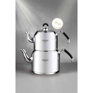 Mango Kitchen - Midi Orta Boy 18/10 Paslanmaz Çelik 1.0-2.0 Lt. Çaydanlık Takımı