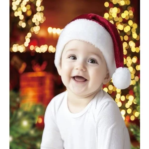 Bebek Noel Baba Şapkası Kadife