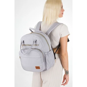 Anne Bebek Bakım Çantası Arya Modeli Bondit Hafif Kumaş Termoslu Biberon Cepli Puset Askı Aparatlı Su Geçirmez Fonksiyonel Omuz ve El Çantası