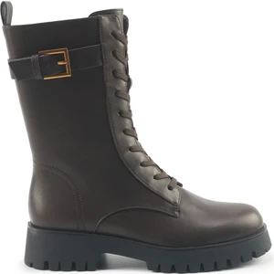 Nine West GREG 5PR Koyu Kahve Kadın Düz Bot