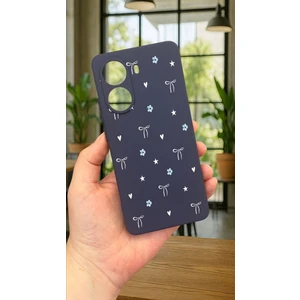 Vip Case Xiaomi Poco X7 Pro-Mini Fiyonk Desenli Silikon Darbe Emici Klasik Korumalı Rubber Kılıf