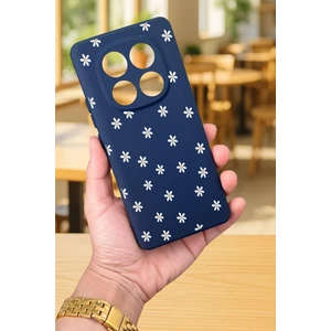 Vip Case Xiaomi Redmi Note 14 Pro 4g-Mini Papatya Desenli Silikon Darbe Emici Klasik Korumalı Rubber Kılıf