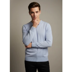 Erkek V Yaka Kaşmir Light Regular Fit Triko Kazak