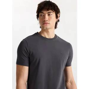 Bisiklet Yaka Düz Antrasit Erkek T-Shirt M4WM-TST-1987