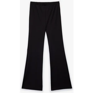 Beli Lastikli Dokulu Basic Bol Paça Pantolon