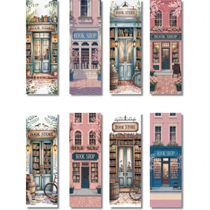 Qoeuyl Boutique Bookshop Kitapçı Tasarım Hediyelik 8'li Kitap Ayracı Seti