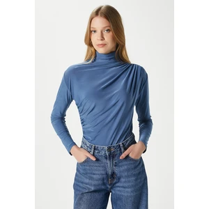 Kadın Moon Büzgülü Indigo Sandy Bluz