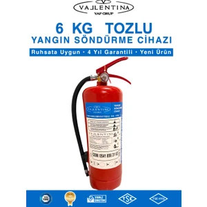 Vallentina 6 Kg Kuru Kimyevi Tozlu Yangın Tüpü