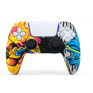 Ps5 Dualsense Joystick Koruyucu Silikon Kılıf Şık Beyaz Renkli Desenli – Yüksek Kaliteli, Esnek Kaplama