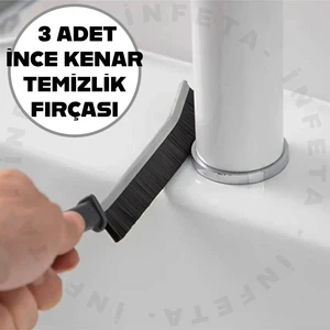 3 Adet Çok Amaçlı İnce Temizlik Fırçası Derz Arası Banyo Mutfak Lavabo Detay Temizleme Fırçası