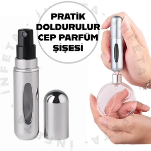 Taşınabilir Doldurulabilir Cep Parfüm Şişesi 5 ml Seyahat Tipi Parfüm Şişesi