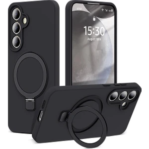 Nezih Case Samsung Galaxy A56 Uyumlu Içi Kadife Stand Olabilen Halka Yüzüklü Kılıf