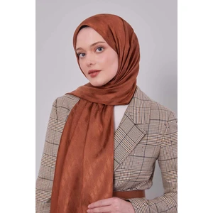 Levidor Kahve Örgü Desen Jakar Şal